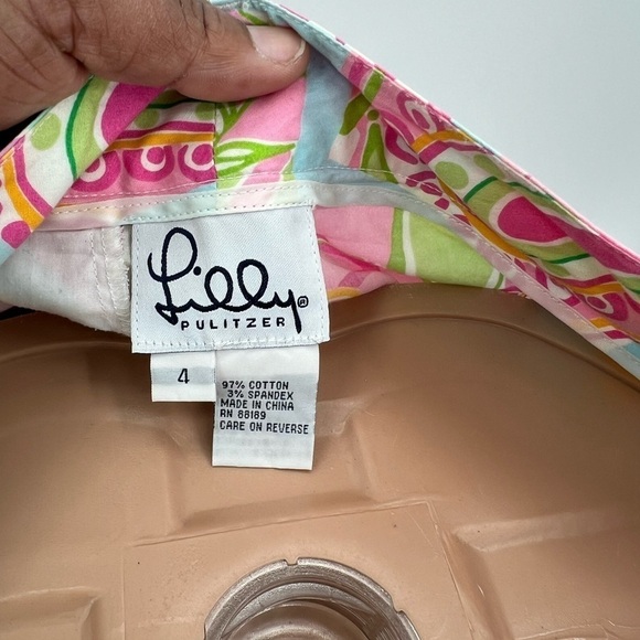 Vintage Lilly Pulitzer "Adios Elephant" Patch Pants, Size 4 - Picture 7 of 10